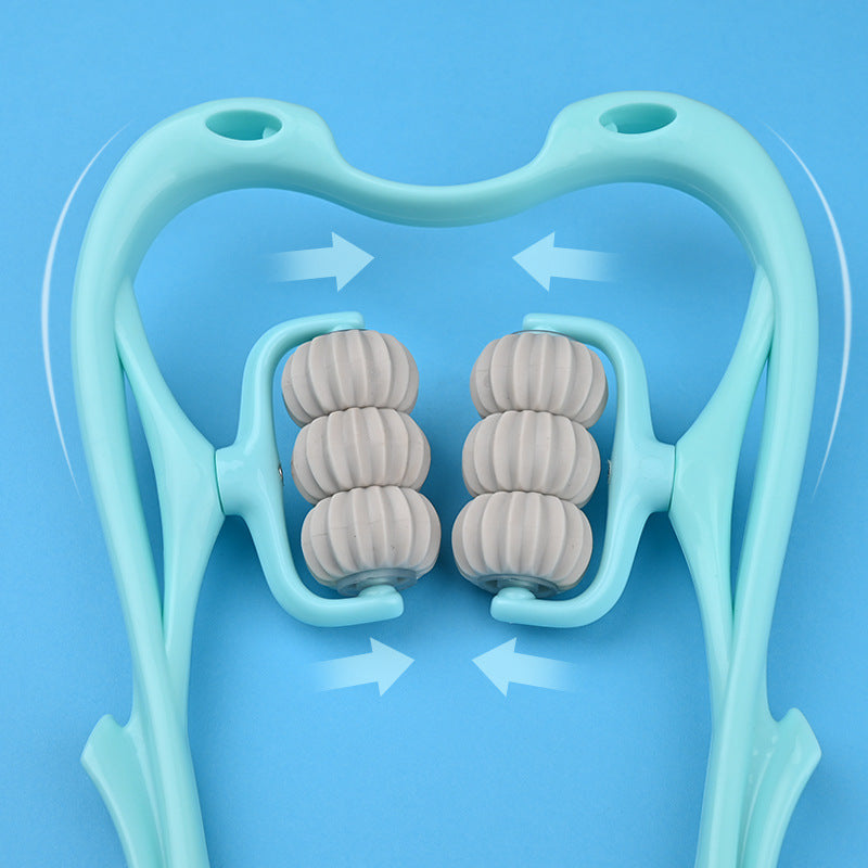 Multifunctional Manual Six-wheel Neck Massager Massage Relieve Roller Massage Tool